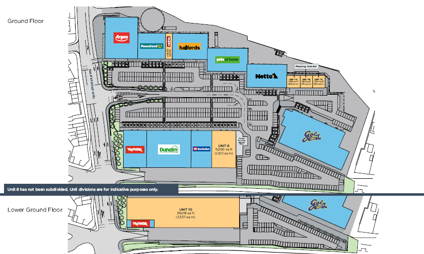 Site plan kilner way retail park